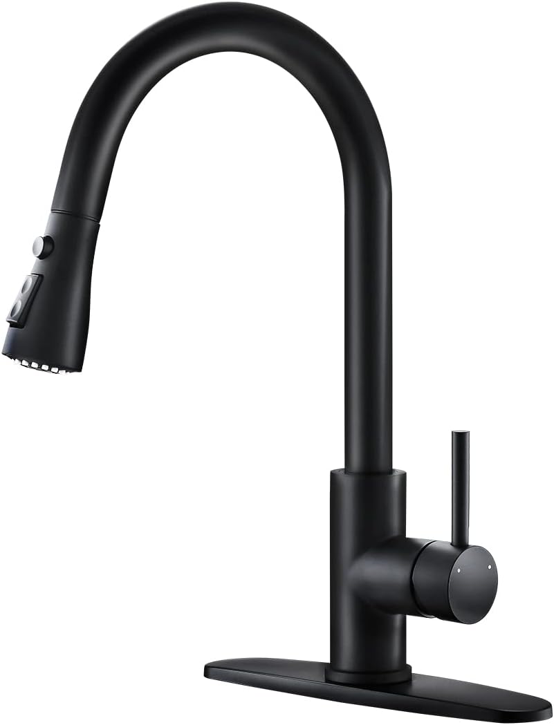 Black Kitchen Faucets with Pull Down Sprayer Kitchen Sink Faucet with Pull Out Sprayer Single