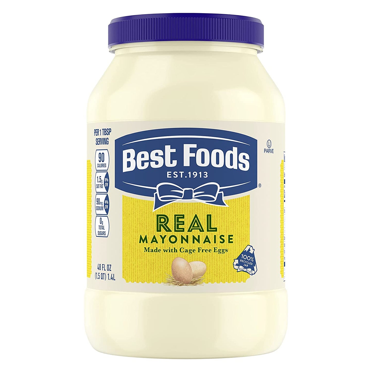 Best Foods Mayonnaise Real Mayo Gluten Free, Kosher Condiment 48 oz