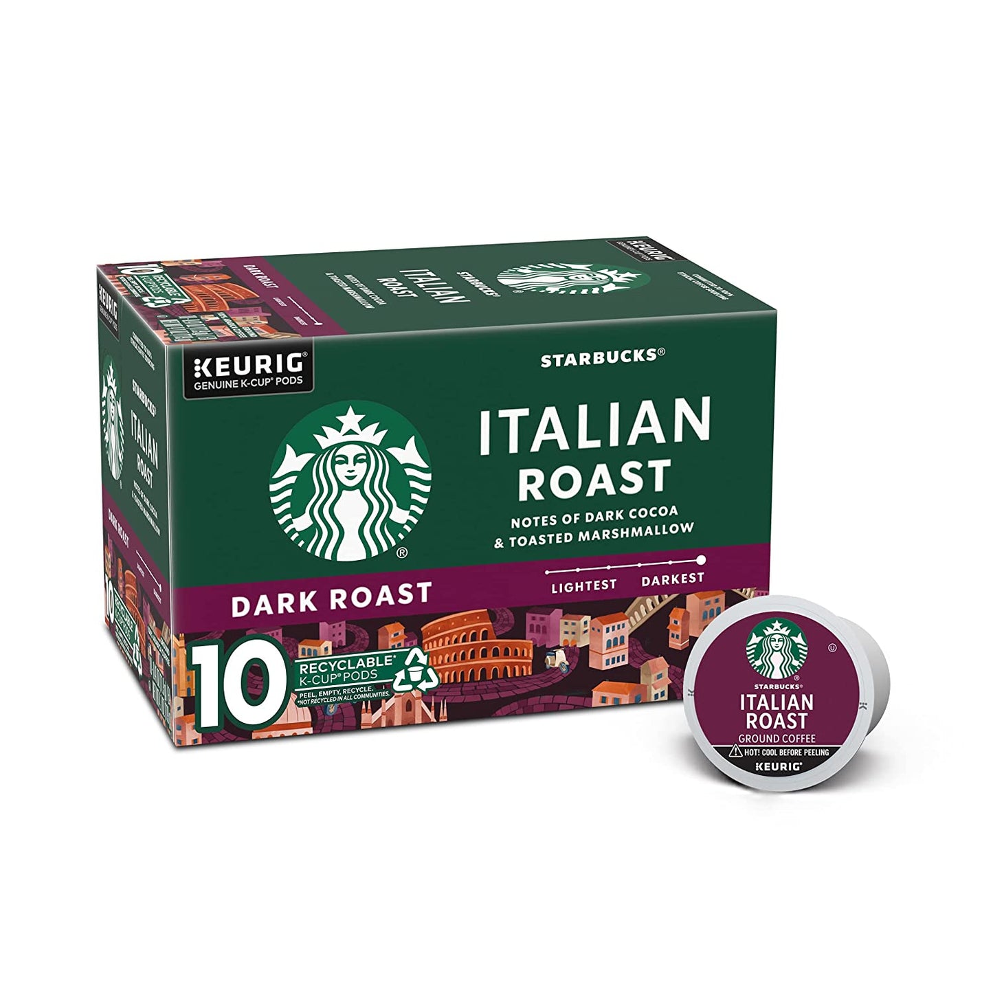 Peet's CoffeeStarbucks Dark Roast K-Cup Coffee Pods — Italian Roast for Keurig Brewers